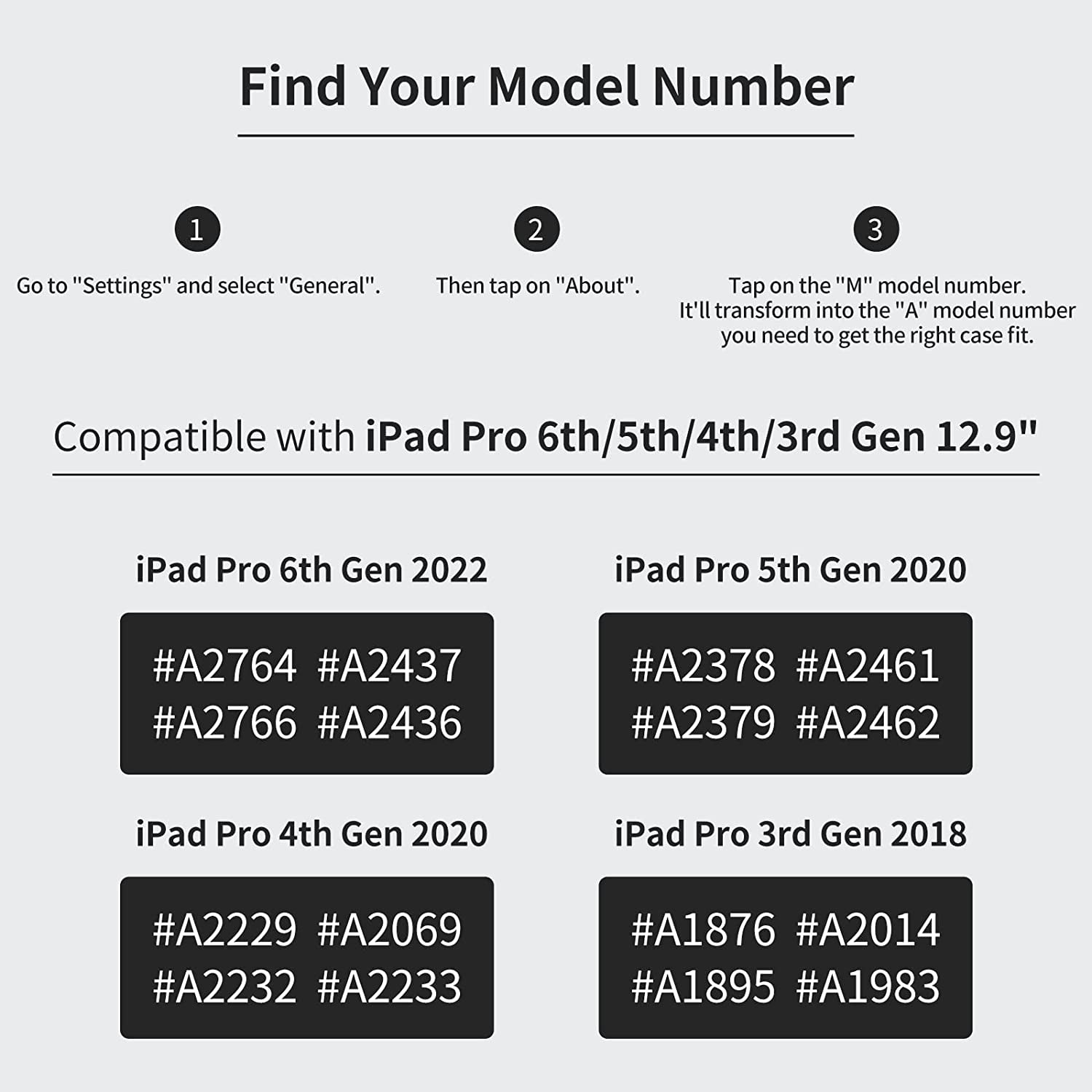 Case for Ipad Pro 12.9 2022 6Th/5Th/4Th/3Rd Generation | with Pencil Holder Pocket Folio Stand Cover Soft TPU Back Shockproof , Auto Sleep/Wake,Vegan Leather