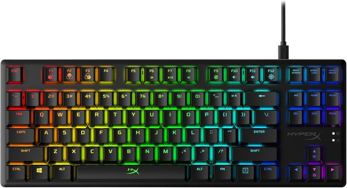 Alloy Origins Core - Tenkeyless Mechanical Gaming Keyboard, Software Controlled Light & Macro Customization, Compact Form Factor, RGB LED Backlit, Linear  Red Switch,Black