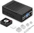 Case for Raspberry Pi 4, ABS Pi 4 Case with Cooling Fan, Pi 4 Heatsink, Simple Removable Top Cover for Pi 4 Model B/ 4B