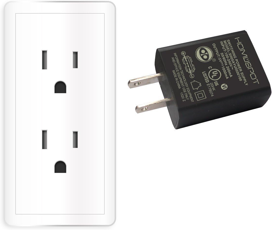 UL Listed 5V 1A USB Wall Charger, Single-Port USB-A Power Adapter | 100-240V Input | Overcharge, Overcurrent & Overheat Protection | for Phones, Cameras, E-Readers, Headphones & More