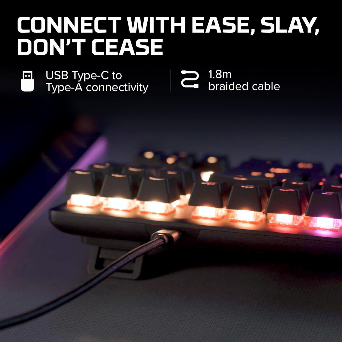 Alloy Origins Core - Tenkeyless Mechanical Gaming Keyboard, Software Controlled Light & Macro Customization, Compact Form Factor, RGB LED Backlit, Linear  Red Switch,Black